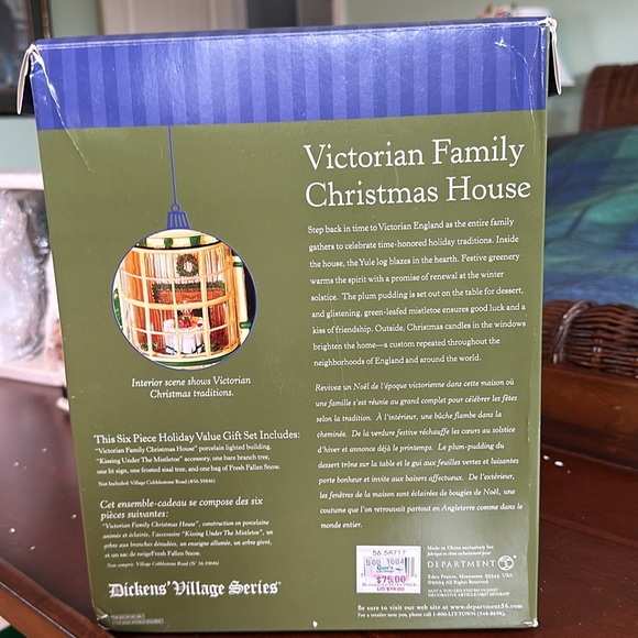 Department 56 Victorian Family Christmas House, Dickens’ Village Series, NIB - Picture 5 of 6